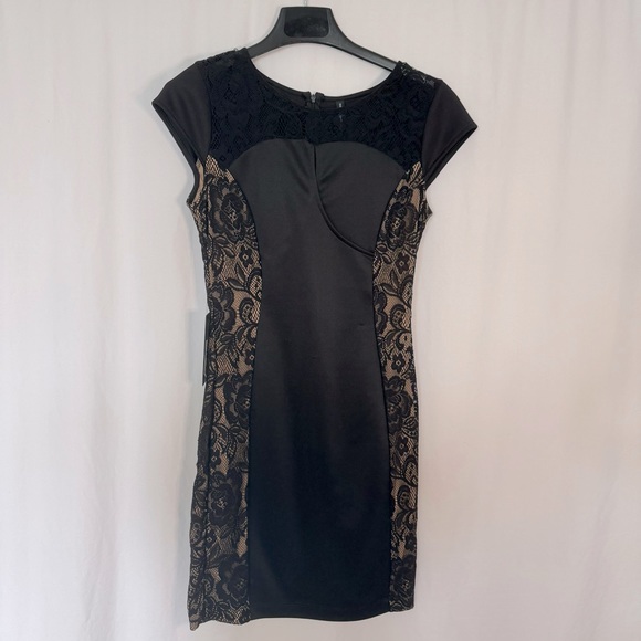 Guess by Marciano Black Cocktail Dress with Lace NWT - Picture 1 of 7